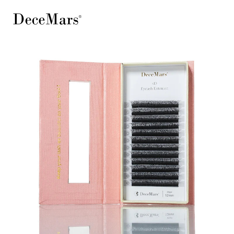 DeceMars 4D - W Shaped Eyelash Extension (12line/Tray) for Makeup Halalzen