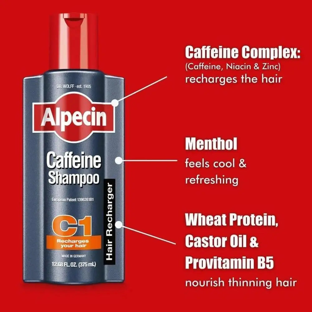 Germany Alpecin Anti Baldness Hair Shampoo Fluffy Smooth Hair Gently Soothe Scalp Oil Control Shampoo Scalp Care 250/500ml
