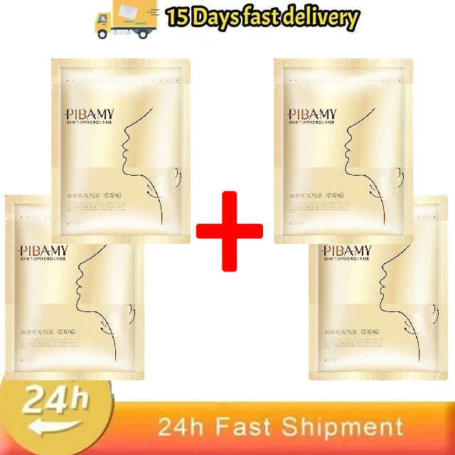 Gold Firming Neck Mask Moisturizing Anti Wrinkles Anti-aging skincare Neck Masks Beauty Necks Skin Care Products