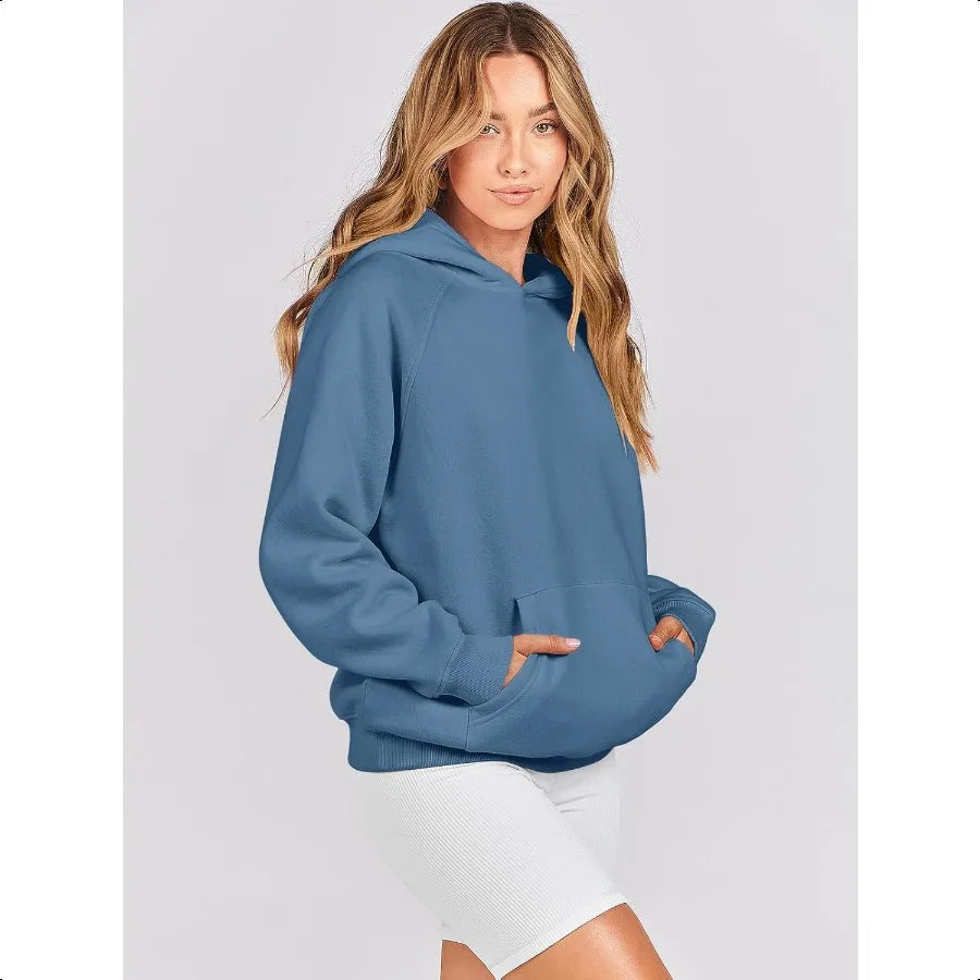 ANRAB Women Hoodies Oversized Fleece Long Sleeve Comfy Casual Basic Pullover Sweatshirts 2025 Fall Outfits Y2K Clothes