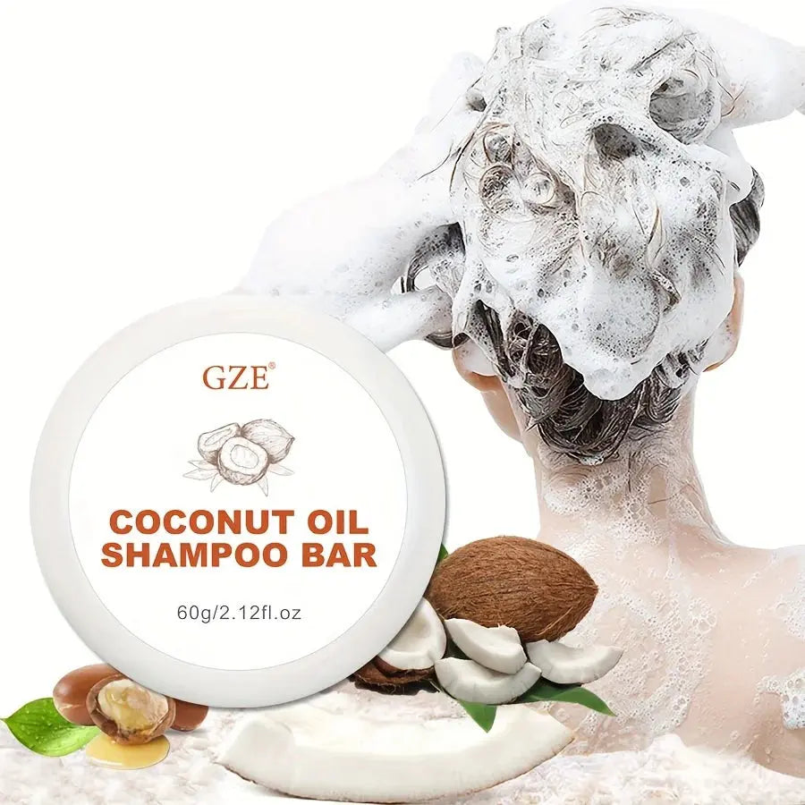 GZE Coconut Oil Shampoo Bar, Moisturizing Bar Shampoo for Dry Hair Halalzen