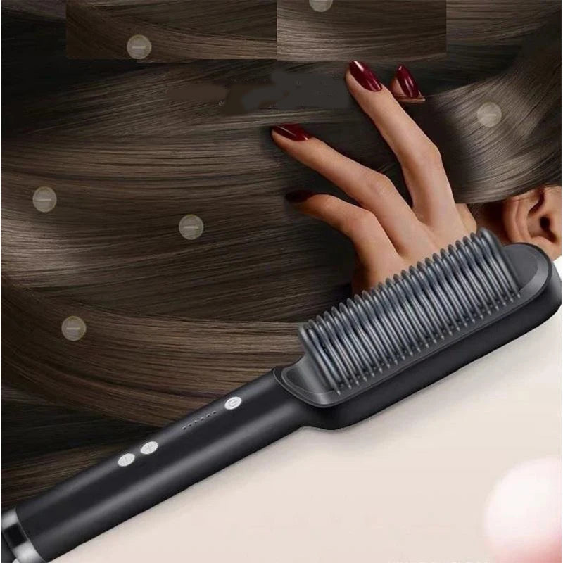Electric Hair Straightener Brush Professional Fashion Fast Heating Ceramic Hair Straightener Halalzen