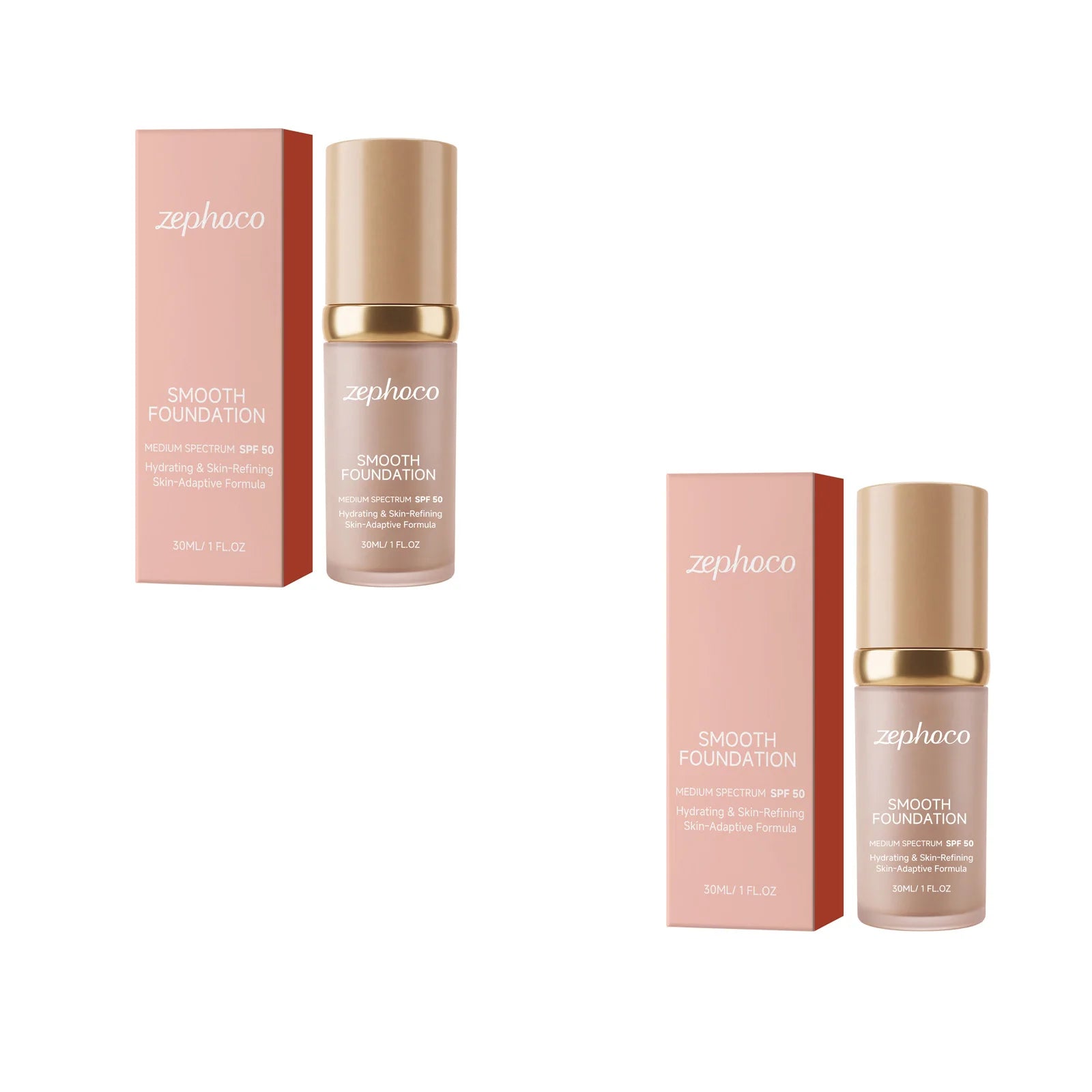 zephoco Color Changing Foundation Sunscreen Spf 50 Anti Aging Lasting Moisturizier Clearing Makeup Base Full Coverage Foundation