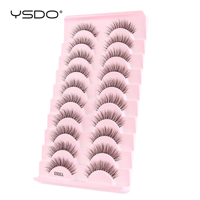 YSDO Half Eyelashes 3/10 pairs Natural Full False Eyelashes 3d Lashes  Cat Eye Fake Eyelashes Extension Faux Cils Makeup Tools Halalzen
