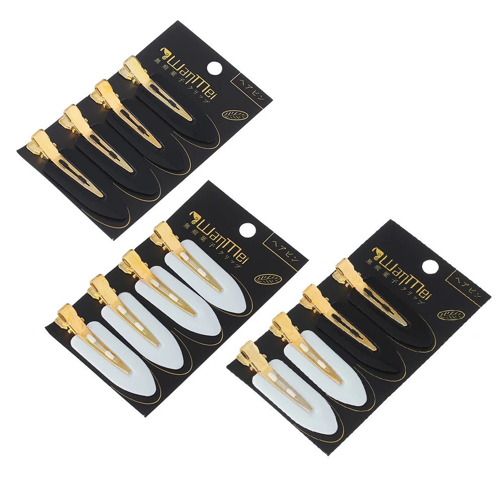 4 Pcs Seamless No Crease Barrettes Makeup Clip No Bend Hair Clip Professional Salon Styling Fixed hairpin Woman Man Hairdressing