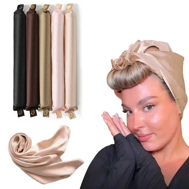 Heatless Hair Curler Curling Rod Headband No Heat Hair Rollers Satin Lazy Curls Soft Curlers Sleeping Flexi Rods Styling Tools Halalzen