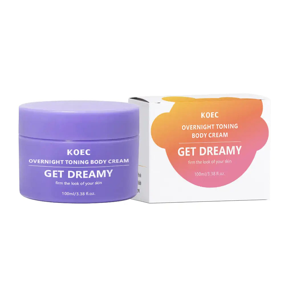 US Local KOEC Overnight Toning Body Cream, Moisturizing Firming Body Lotion, Full Body Skin Care, Dry Skin Hydration, Smooth Looking Skin Care, 100ml