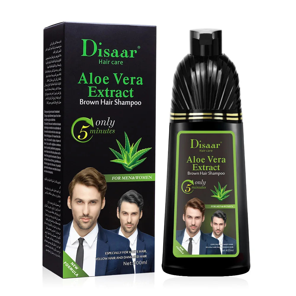 DISAAR 400ML Cover Grey Hair Morocco Argan Oil Care Fast Magic Black Hair Shampoo Dye Repair Damaged Improve Split Hair Rough