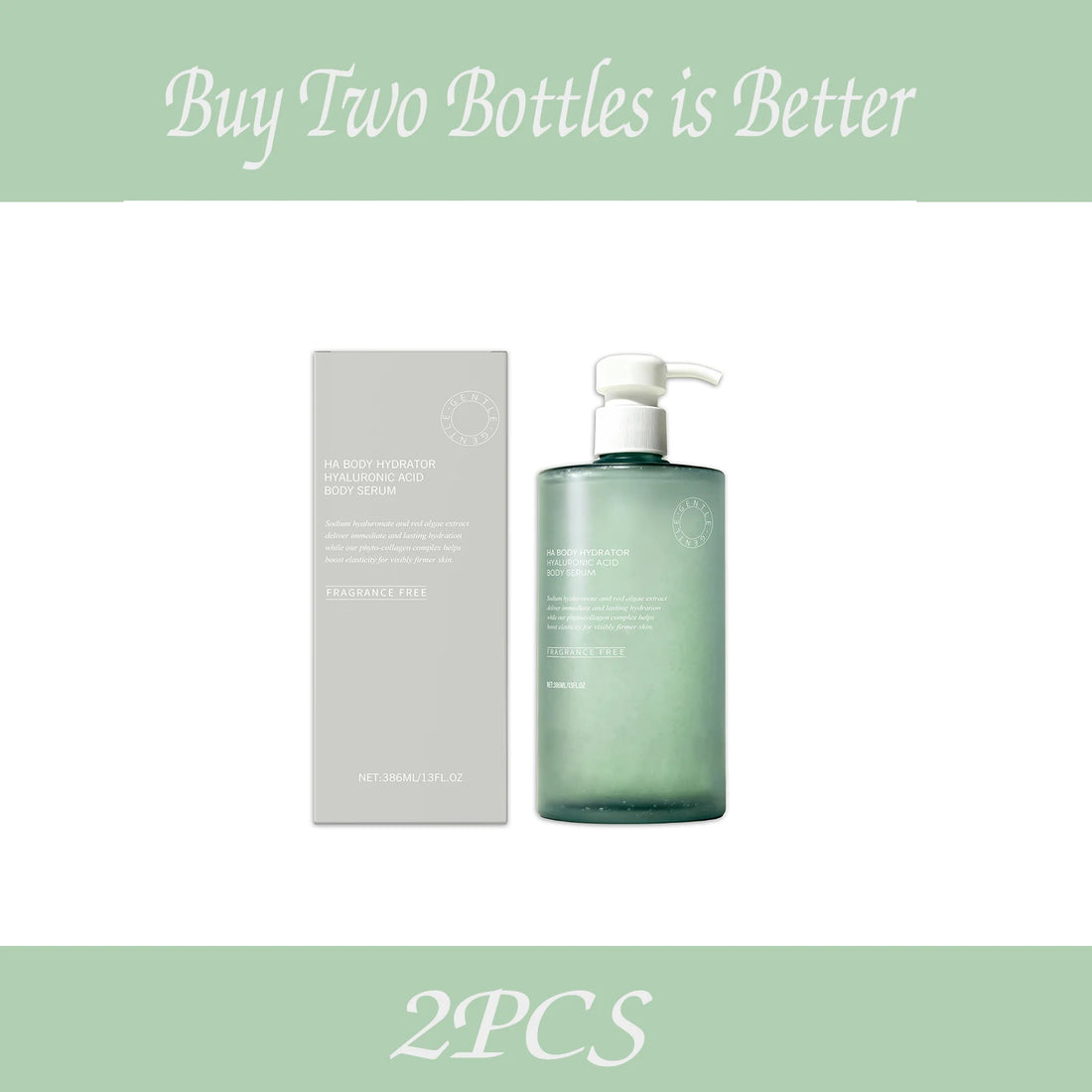 AMZ 386ml Hyaluronic Acid Body Essence Moisturize and Nourish the Body Skin, Elastic, Soft, Smooth, Refreshing and Non-Sticky