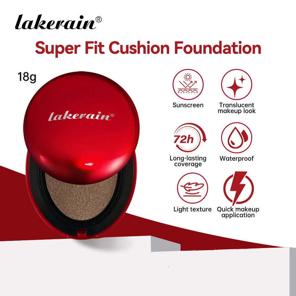 Sunscreen Cushion Foundation Fit Cushion Foundation Full Coverage Waterproof Long-lasting Concealer Long-lasting Korean Makeup