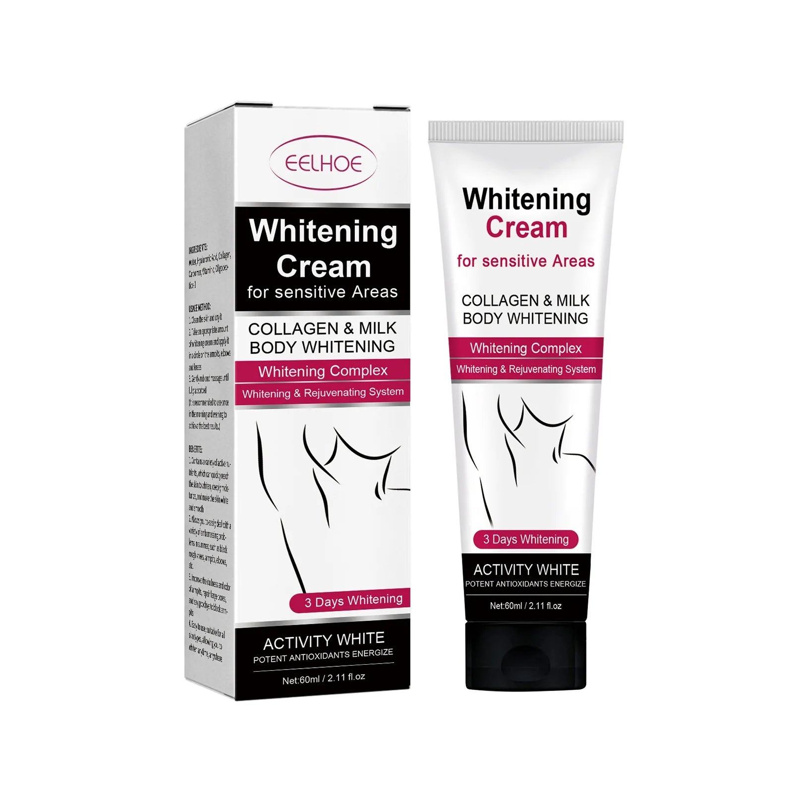 Elbow Whitening Cream Armpit Thigh Knees Private Part Bleaching Dark Knuckle Removal Improve Dull Moisturizer Brightening Cream