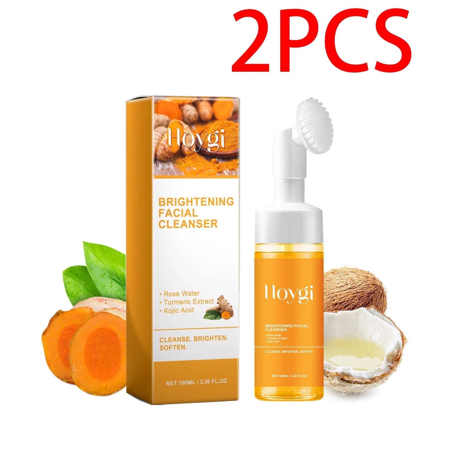 Turmeric Cleanser Face Wash Kojic Acid Exfoliating Deeply Cleanses Skin Maintains Water Oil Balance Remove Dirt Oil Control Halalzen