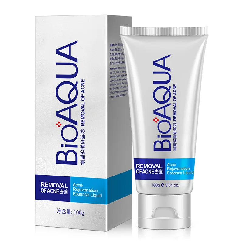BIOAQUA Facial Cleanser  Anti Wrinkle Face Wash Foam skincare Face Cleanser Anti Acne Blackhead Remover Moisturizing Skin Care Halalzen