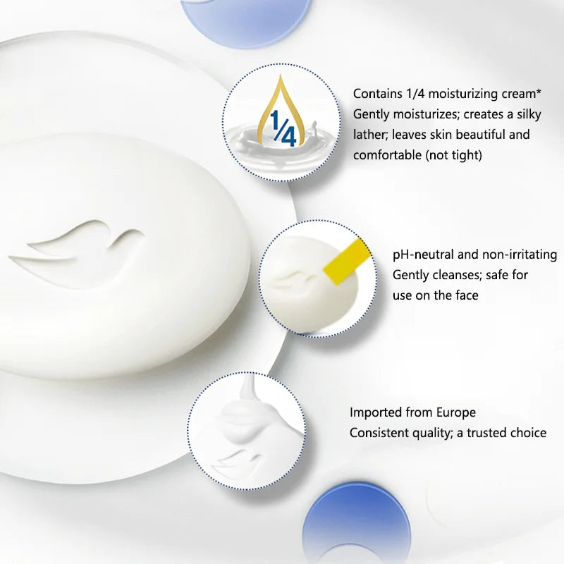 Dove Body Cleansing Soap Moisturizing Nourishing Skin Improve Dullness Milk Soap Oil Control Exfoliator Natural Handmade Soap