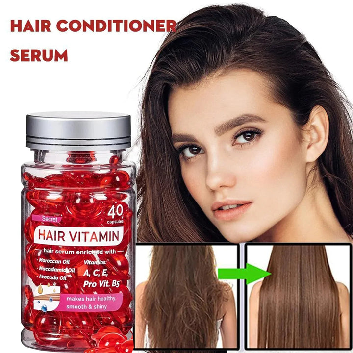 Moroccan Agam Vitamin Oil Hair Care Essence Damaged Nutrition Repair Hair Splitting Improvement Treatment Products 40 Capsules Halalzen