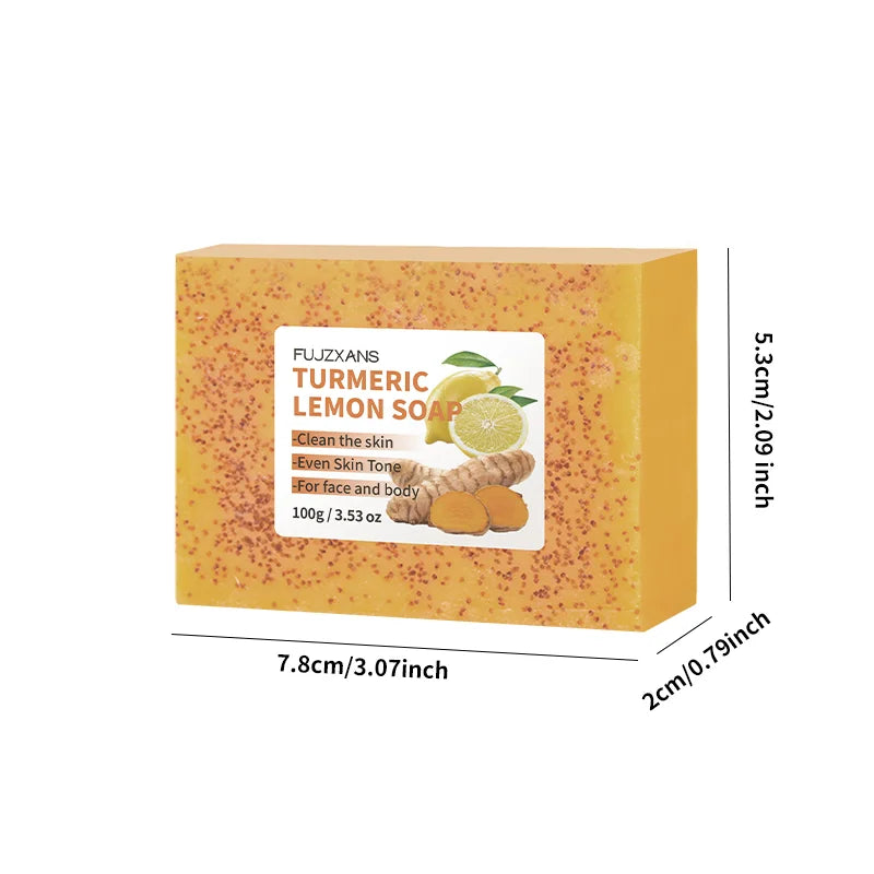 Lemon Turmeric Kojic Acid Soap 100g Brightening Skin Care Natural Whitening Beauty Bar for Facial Cleaning And Body Hygiene Halalzen