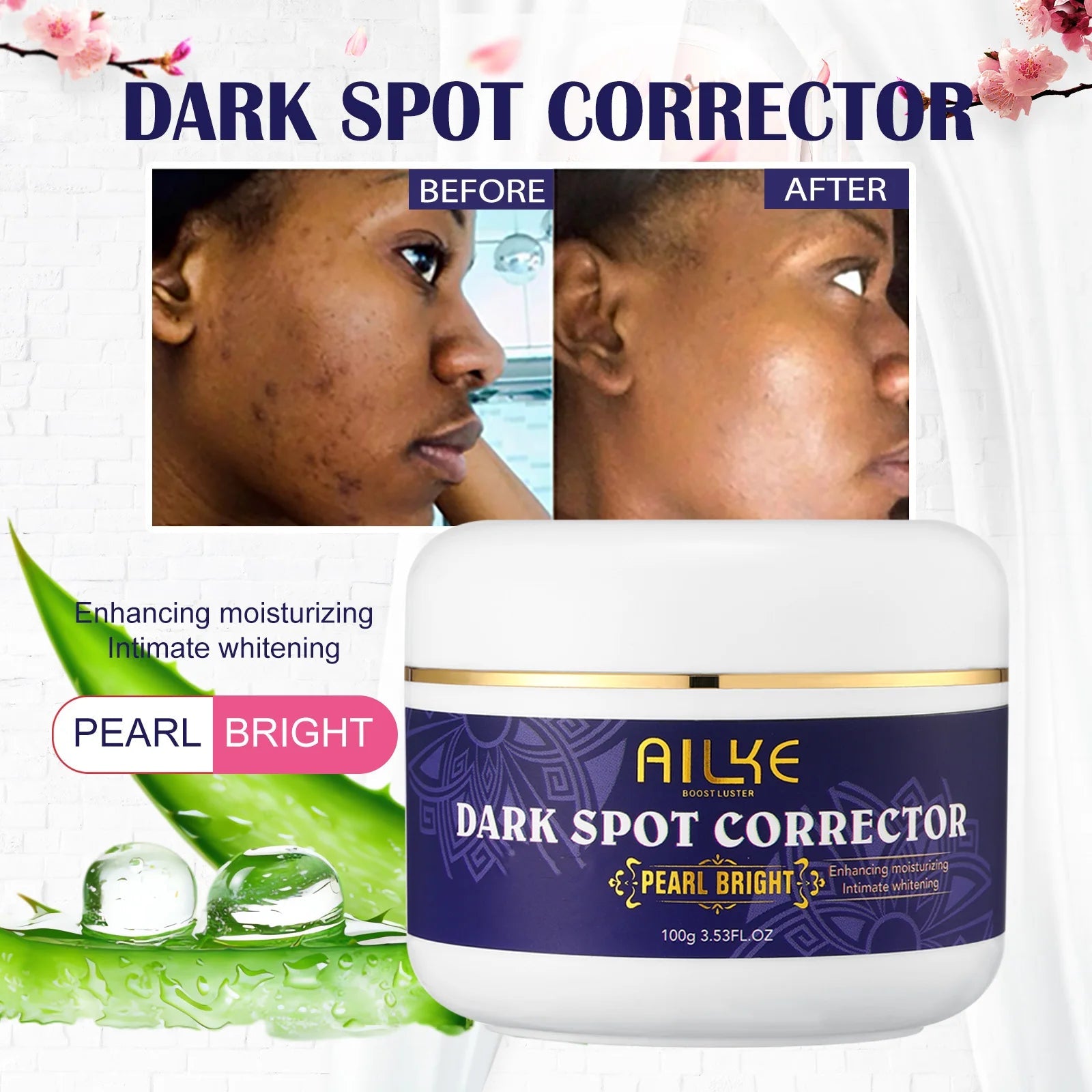 AILKE Whitening Skin Care Set, Reduce White, Dark, and Black Spots, Moisturizing, Clean Skin, Lightening for All Skin Types Halalzen