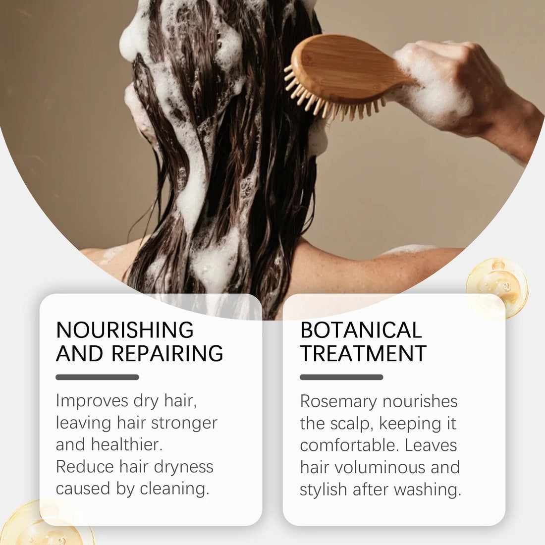 Organic Rosemary Hair Shampoo Conditioner Set For Volumizing Thickening Strengthening Oil Control Nourishes Smoothing Hair Care Halalzen