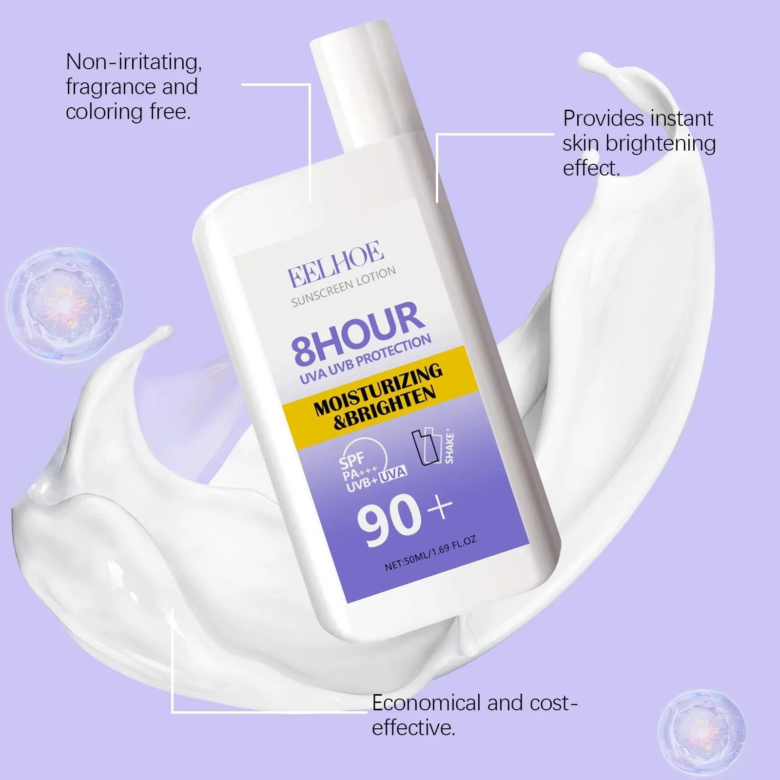 Sunscreen Cream Spf 90+ UV Protective Sunburn Repair Cream Sun Block Isolation Cream Moisturizing Oil-Control Skin Care Products Halalzen