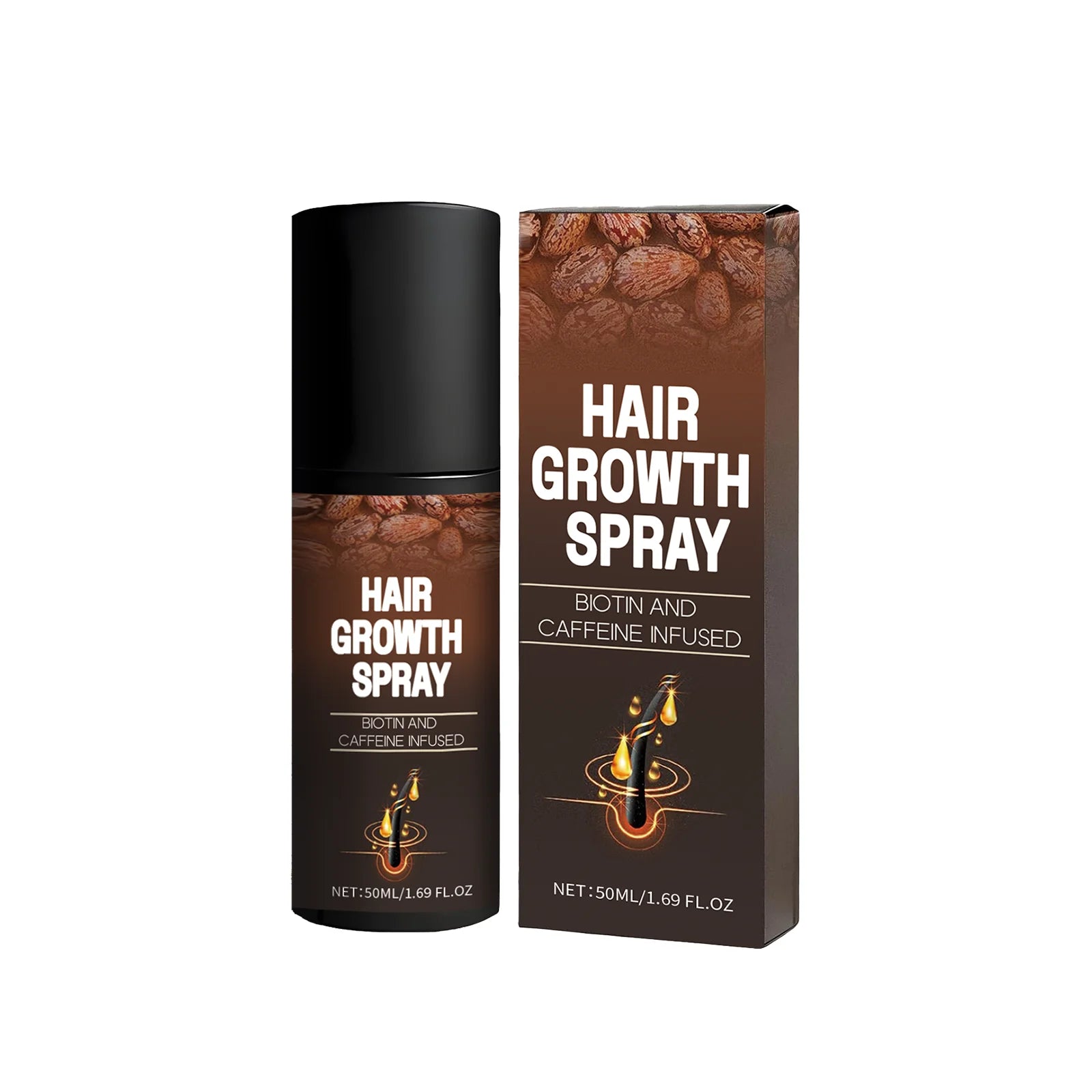 Hair Growth Spray Biotin and Caffeine Infused Promote Hair Growth Nourishing Scalp Reduce Hair Breakage Repair Roots Hair Care