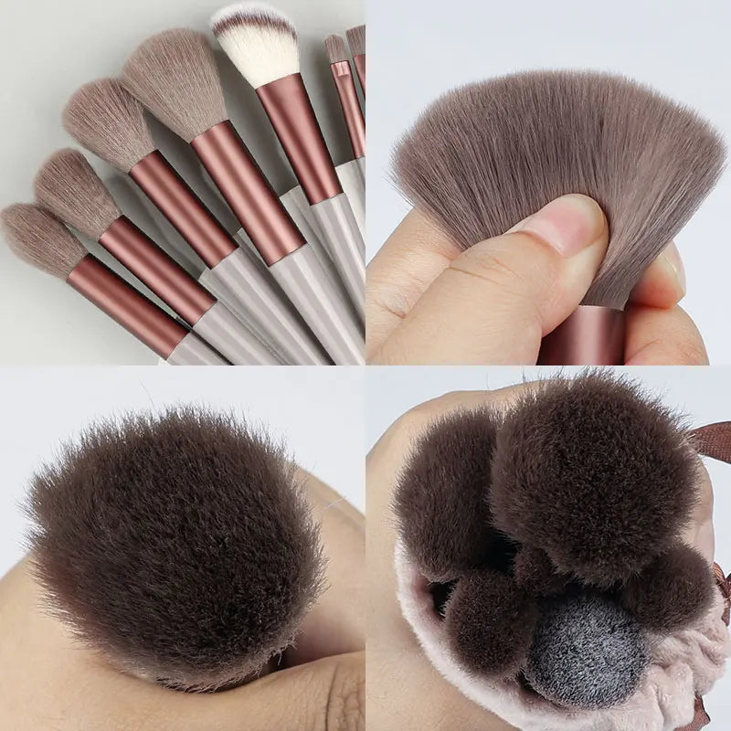 13Pcs Makeup Brushes Set Soft Fluffy Eye Shadow Highlighter Concealers Brush Blush Loose Powder Brush Blending Women Beauty Tool