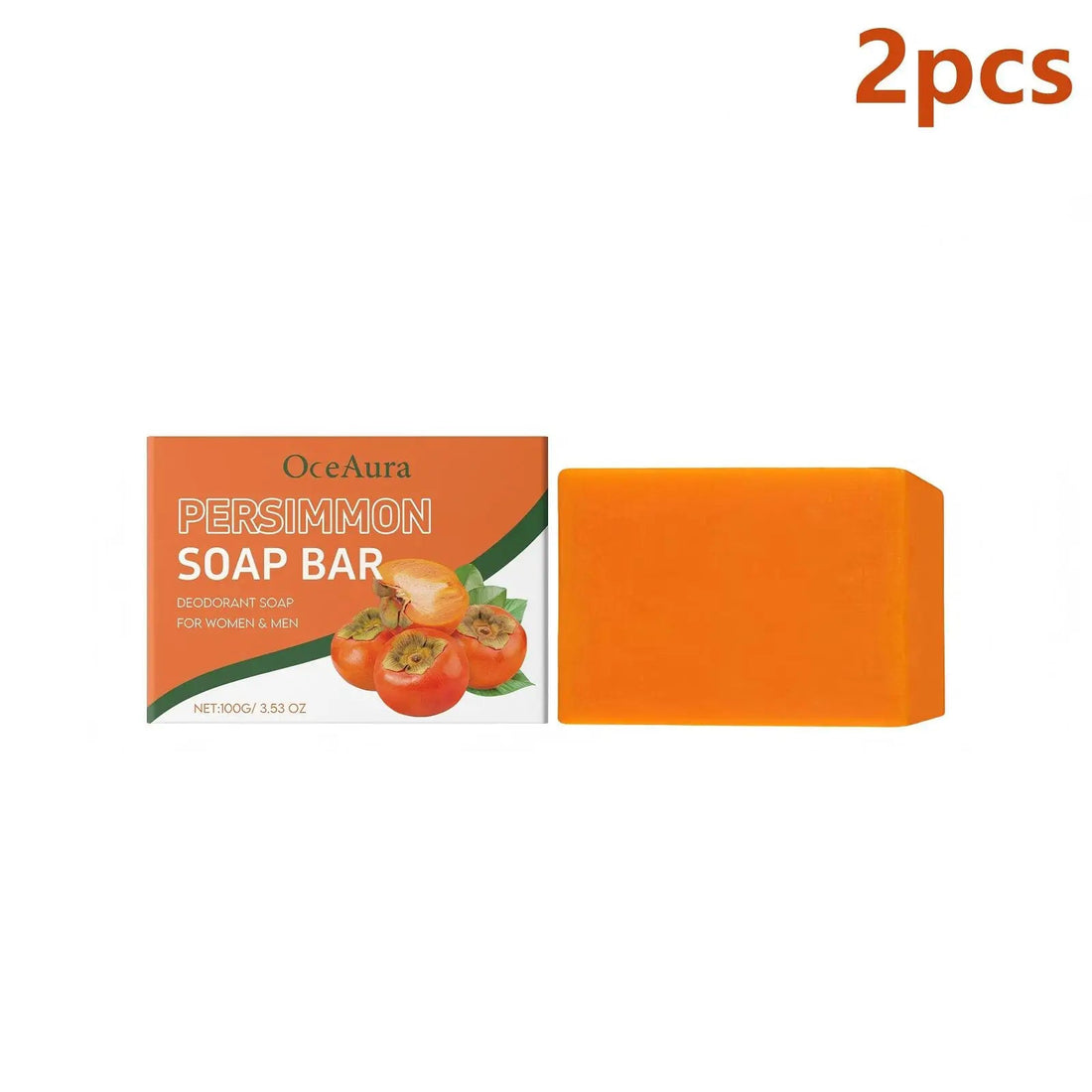 OceAura Persimmon Body Wash Moisturizing Skin Cleaning Smooth Soft Body Odor Remover Bath Products Exfoliating Shower Gel 100ml Halalzen