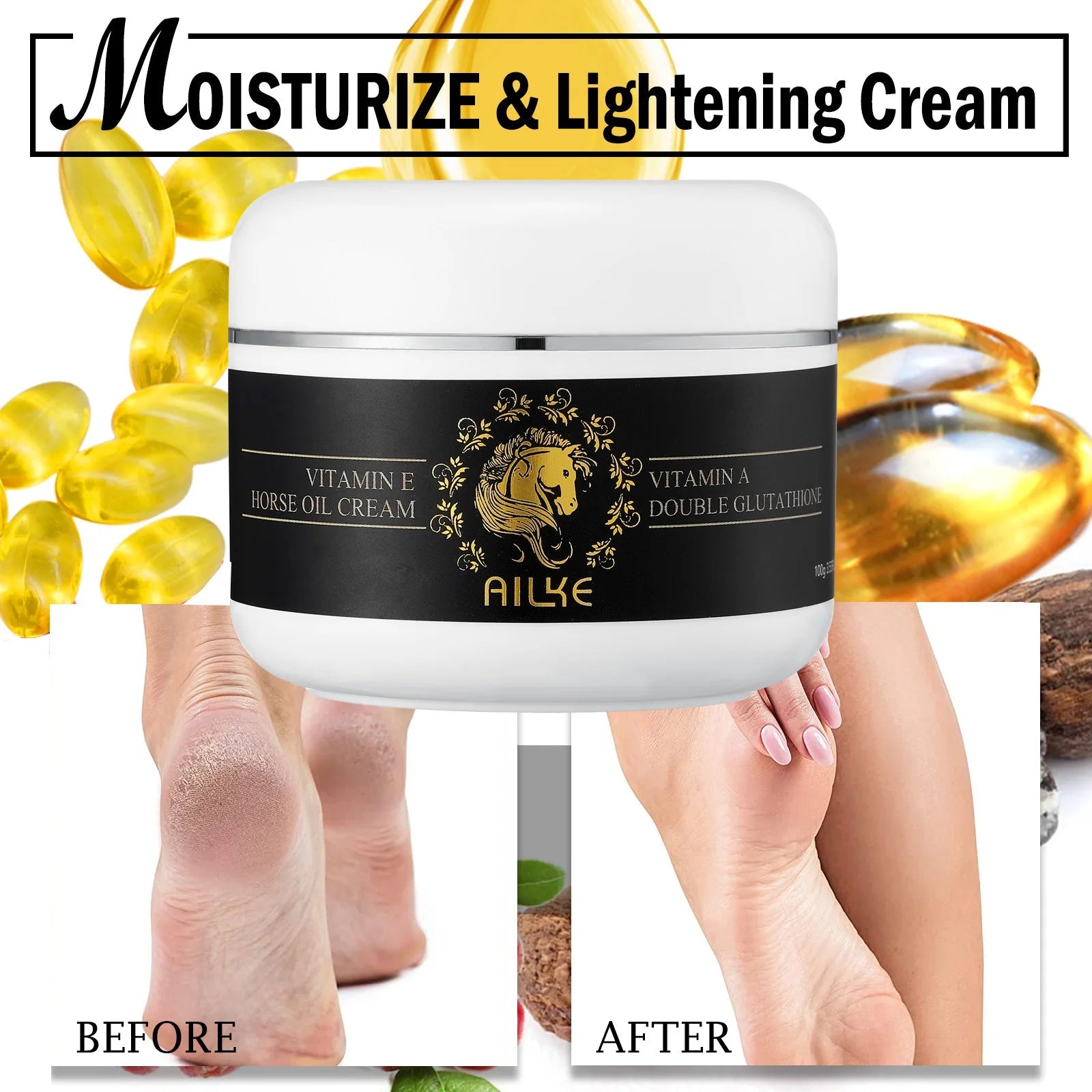 AILKE Collagen Lightening Kit, Cleansing, Moisturizer, Hydration, Dark Spots Removal Cream, Whitening, Brightening Body Lotion Halalzen