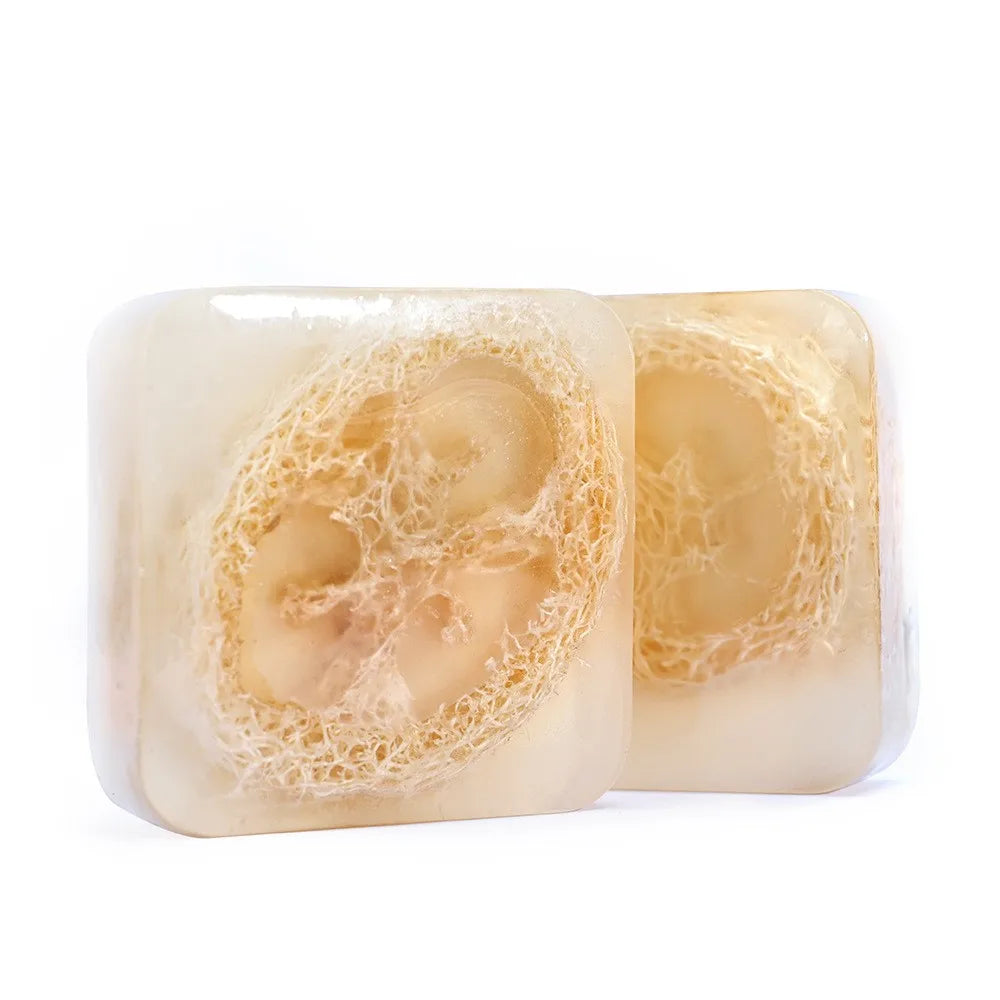 100g Coconut Milk Organic Glycerin Loofah Soap Deep Cleansing Whitening Moisturizing Skin Kojic Acid Face Wash Bath Soap