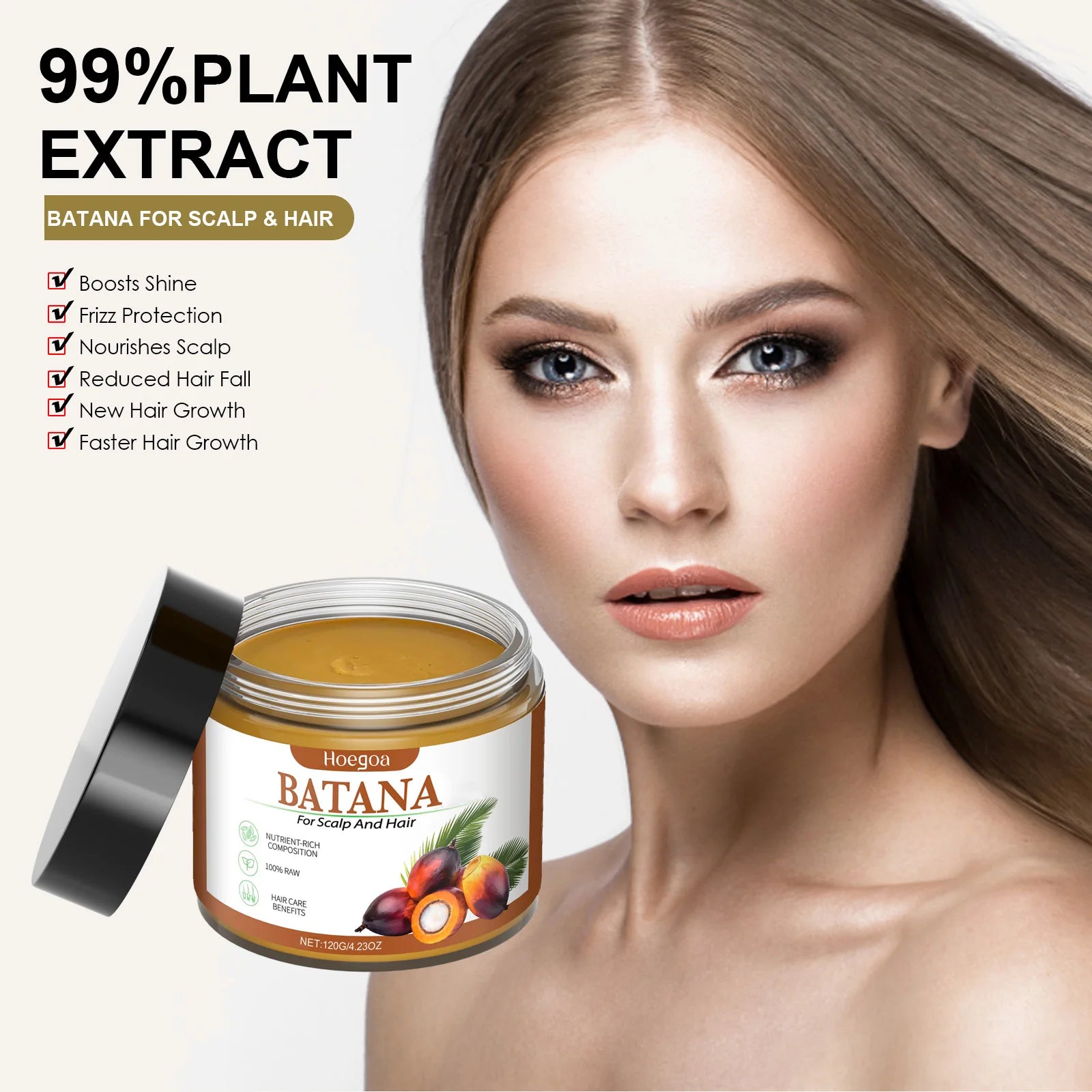 Batana Oil 100% Natural Hair Care Oil Prevents Hair Loss In Men And Women Nourishes Dry Hair Ends Improves Smoothness And Shine