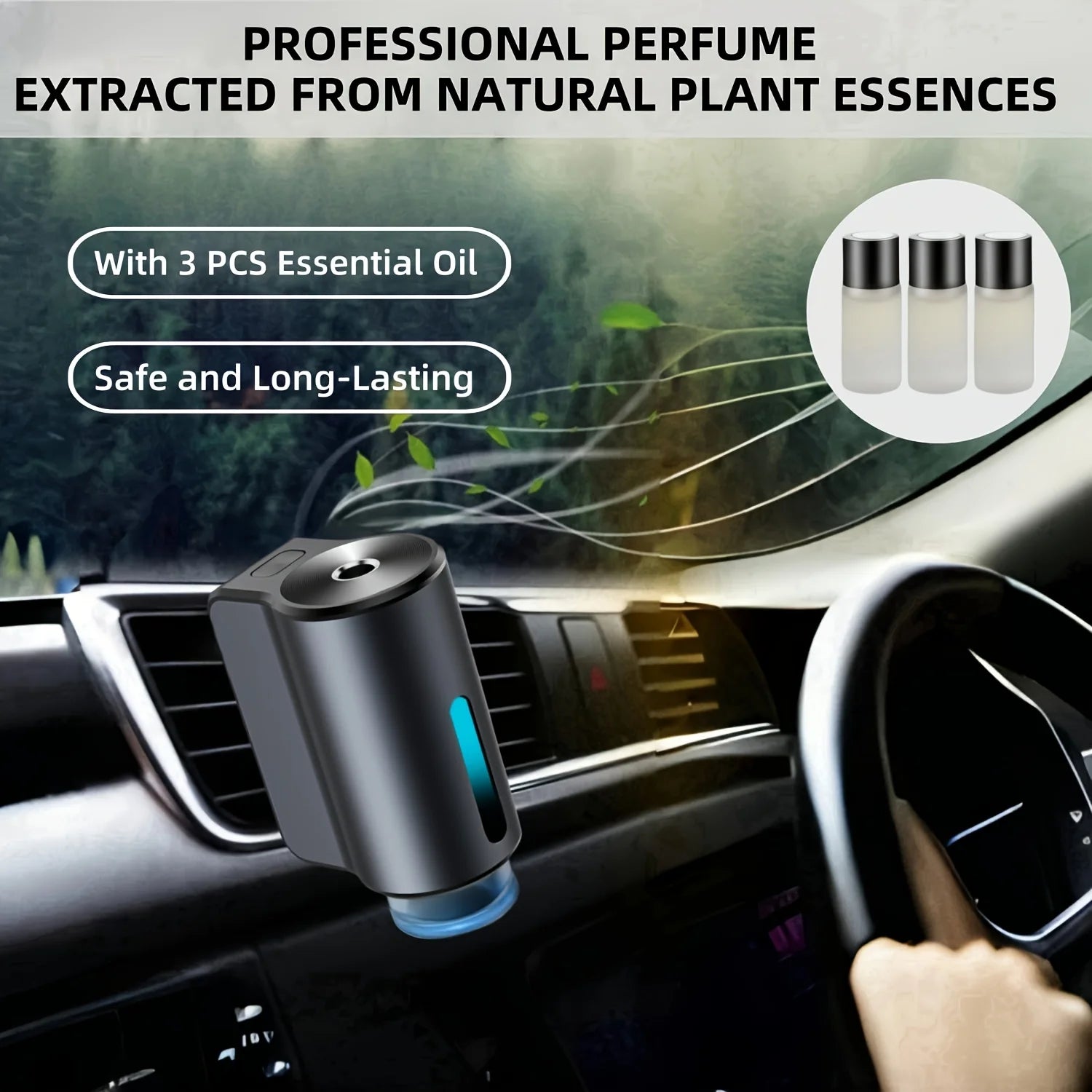 Car Air Purifiers Purifier Humidifier Freshener Essential Diffuser Fragrance Aroma AI Aromatherapy Perfume Oil Ionizer Generator