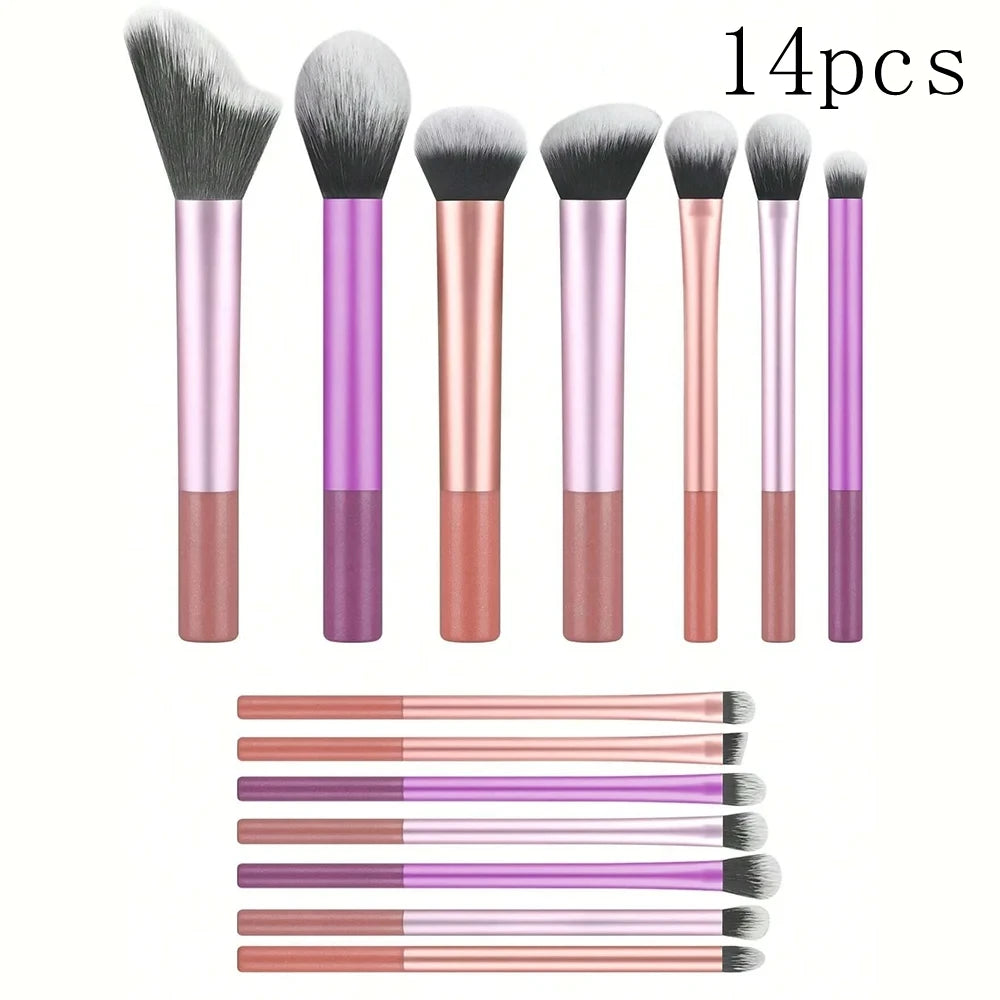 8pcs Makeup Brush Kit Soft Synthetic Hair Make Up Brushes Foundation Blush Eyeshadow Cosmetic Makeup Tools Halalzen