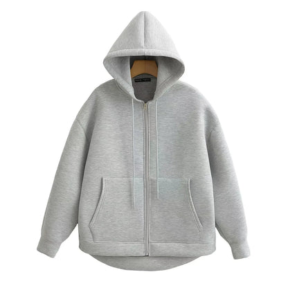 MUJER Zip up Hoodies Women Autumn Hooded Sweatshirt Woman Long Sleeve Oversized Women's Sweatshirts Zip Hoodie Women Jackets
