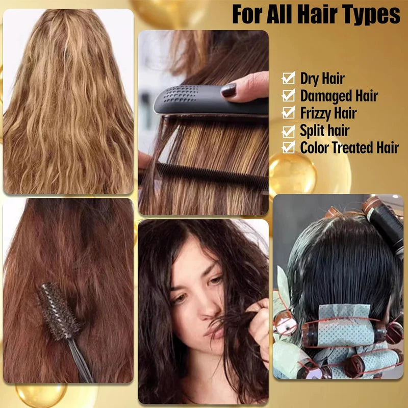 Coconut Oil Hair Oil, Nourishing Hair Conditioner, Improve Dry, Frizzy, Brittle Hair, Leave-In Conditioner