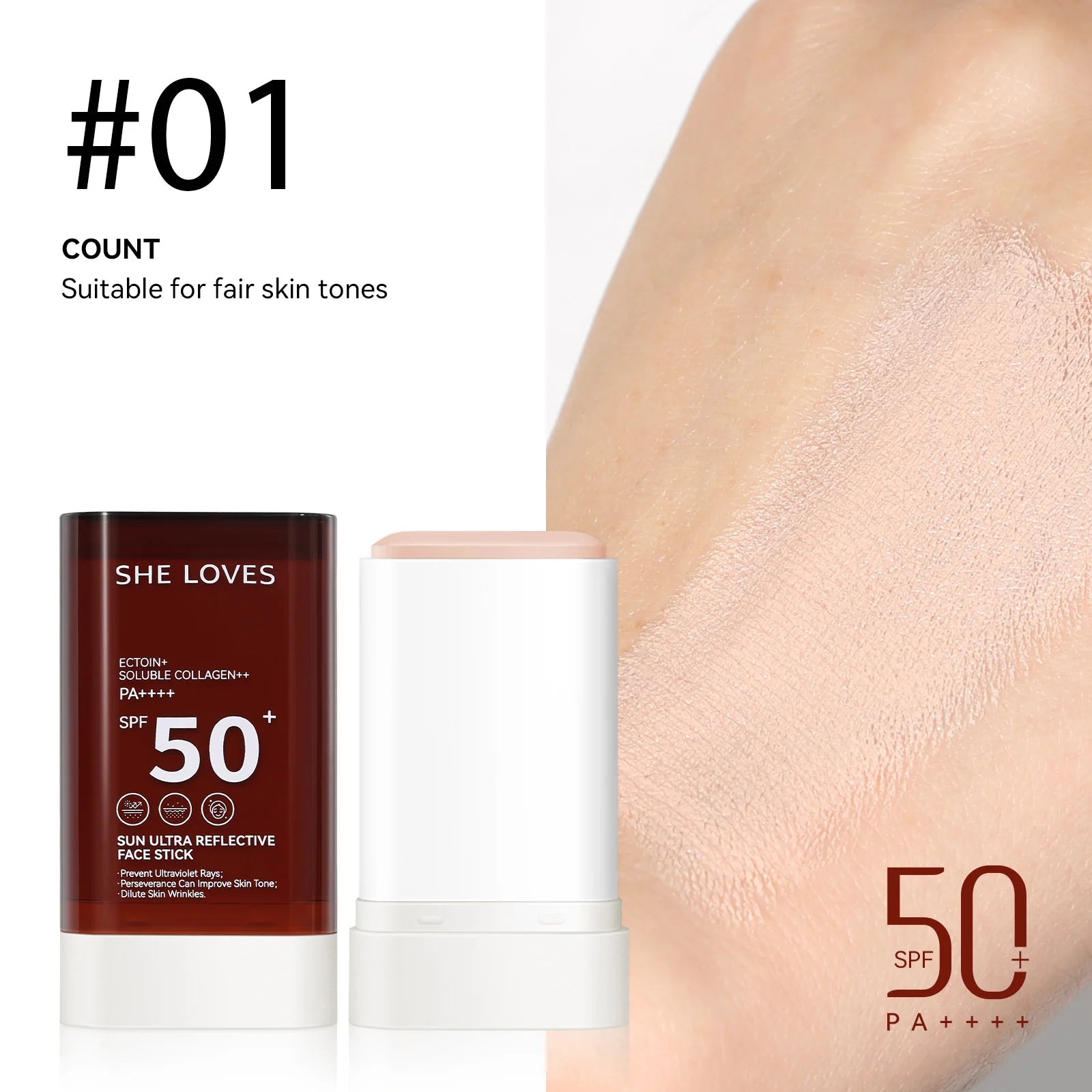3-in-1 sunscreen concealer foundation cream, light in texture, covers flaws, and has a lasting makeup effect
