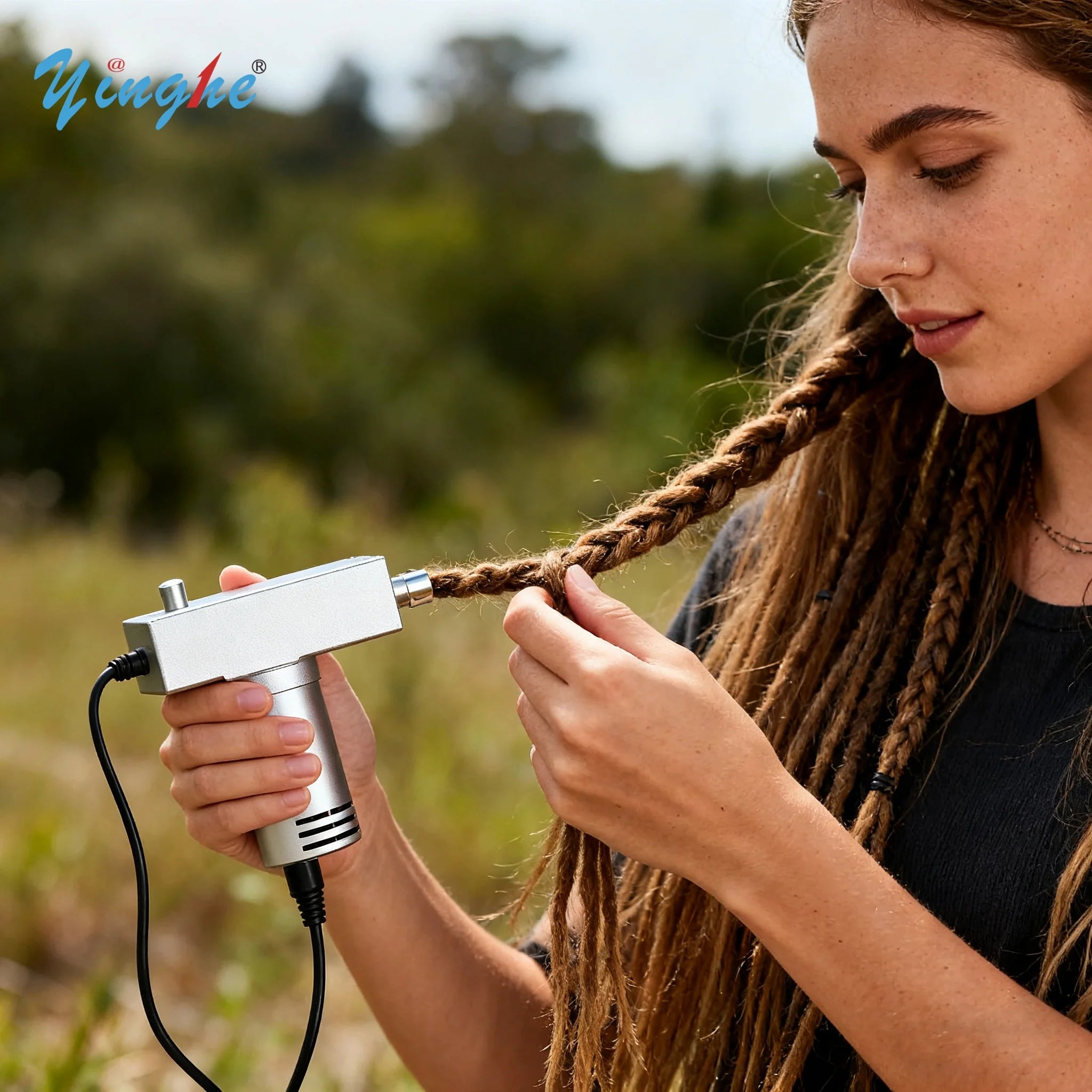 Automatic Dreadlock Machine,Portable Electric Dreadlock Machine Kit Handheld Instant Dreadlocks Maker Machine 7 Speed Adjustable