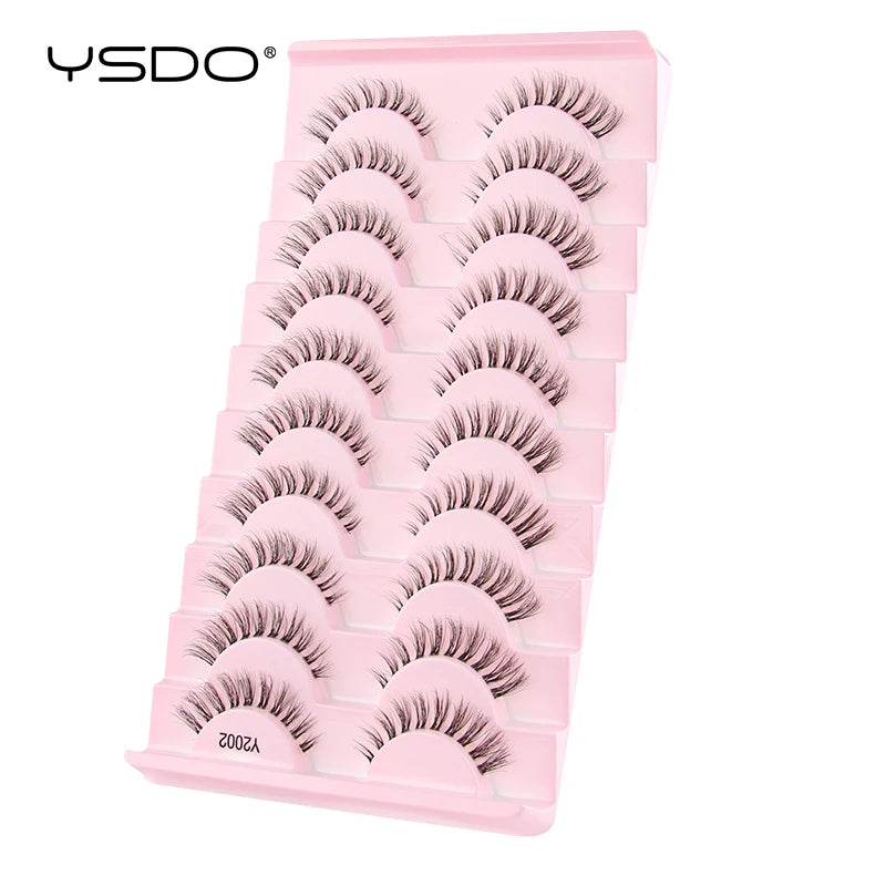 YSDO Half Eyelashes 3/10 pairs Natural Full False Eyelashes 3d Lashes  Cat Eye Fake Eyelashes Extension Faux Cils Makeup Tools Halalzen