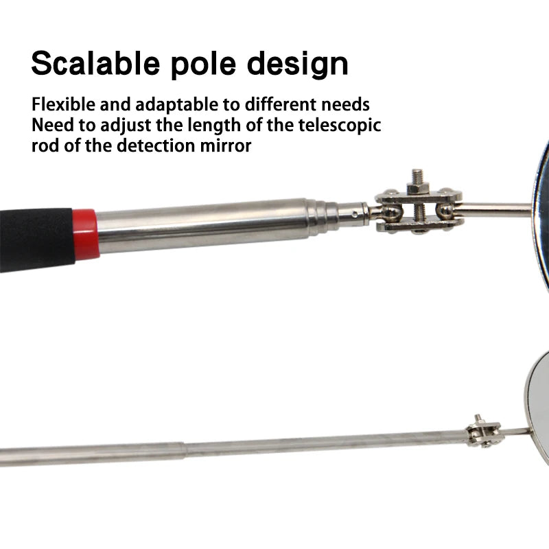 Miroir de détection pliable, réflecteur rotatif à 360 degrés, accessoire universel pour la réparation automobile, miroir d'inspection télescopique inférieur