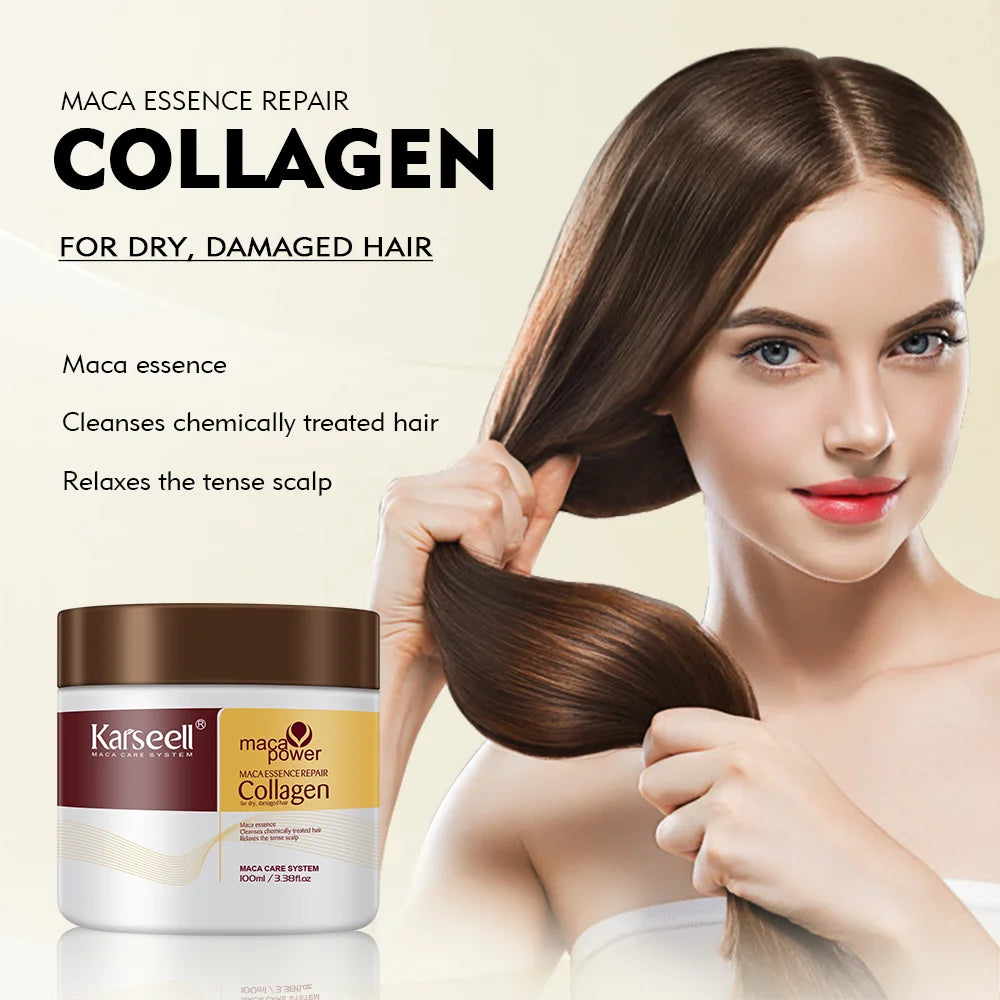 Karseell 100ML Collagen Hair Mask Deep Repair Damage Argan Oil Collagen Hair Treatment  Prevent Hair Breakage for All Hair Types Halalzen