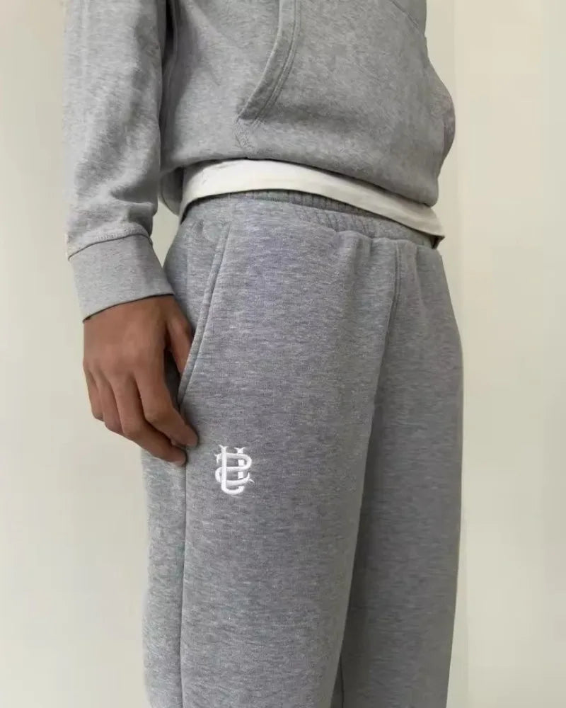 Y2K Letter Zipper Hoodie Men Women Harajuku Fashion Letter Embroidery Pants Retro Oversized Hoodie Sweatshirt Zipper 2pcs Sets