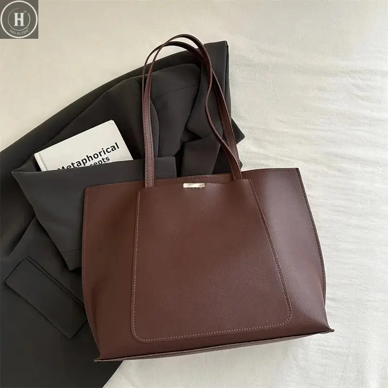 New Large-capacity Shoulder Bag, Trendy Tote Bag, New Retro Commuter Handbags, 2026 Winter Trend Korean Shoulder Bags for Women HALALZEN
