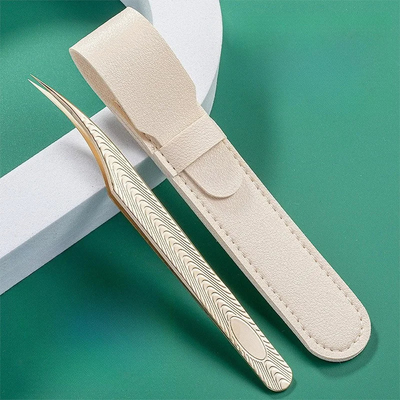 MARIA SASHA Tweezer Extension Eyelash Brush Stainless Steel Fiber Tips for Makeup Tools