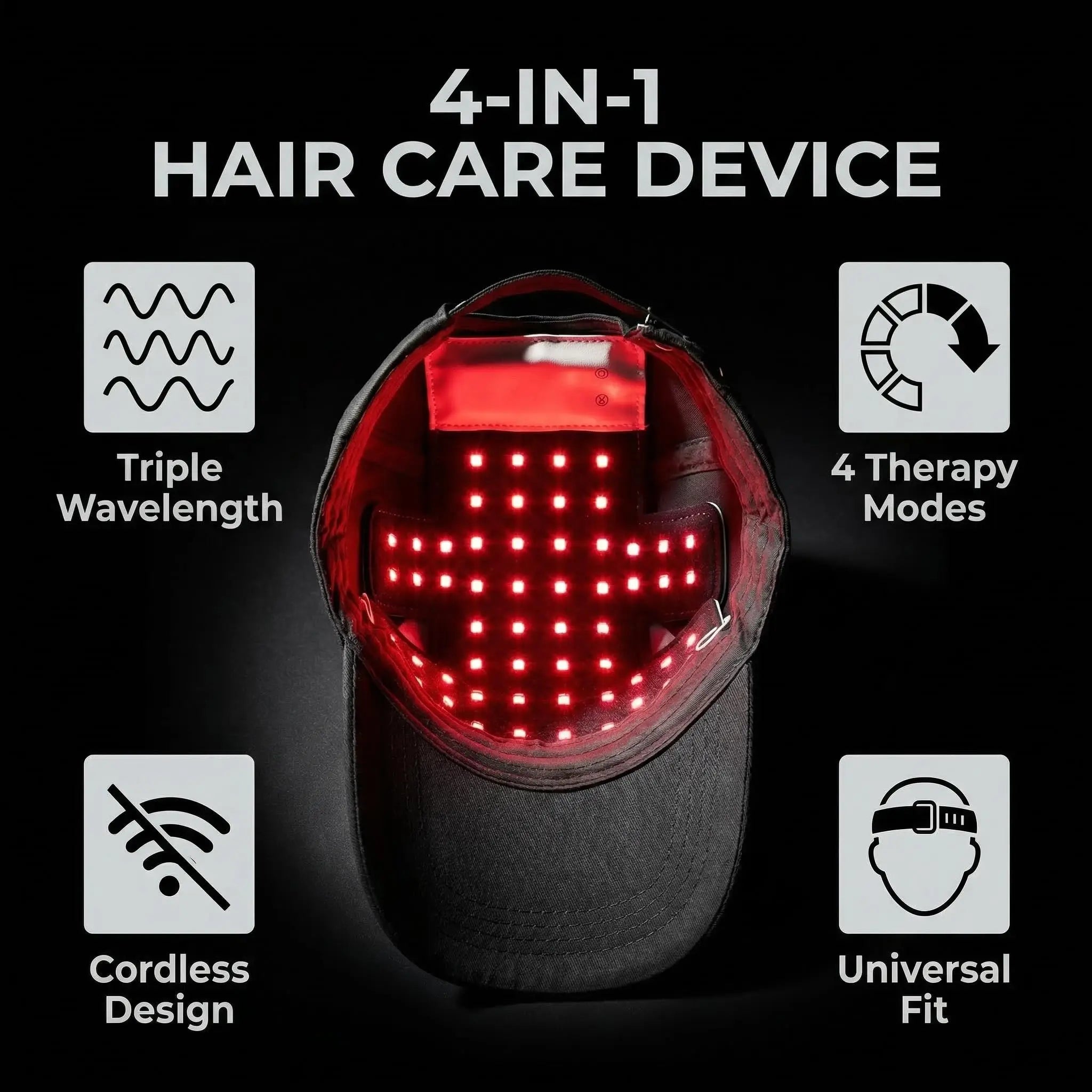LED Red Light Therapy Cap Hair Growth Helmet Diode Hat Light Therapy Cap for Hair Regrowth and Hair Loss Treatment