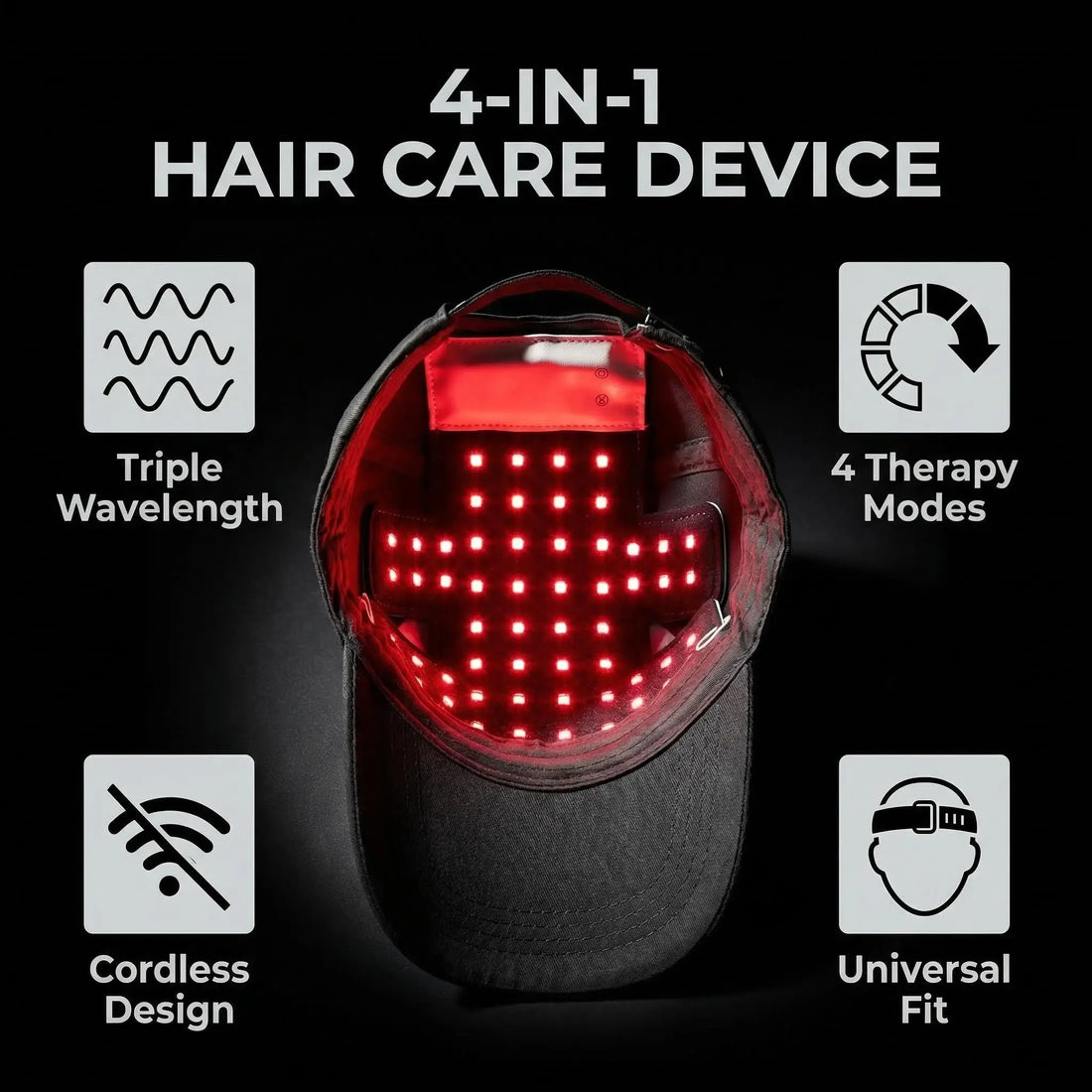LED Red Light Therapy Cap Hair Growth Helmet Diode Hat Light Therapy Cap for Hair Regrowth and Hair Loss Treatment