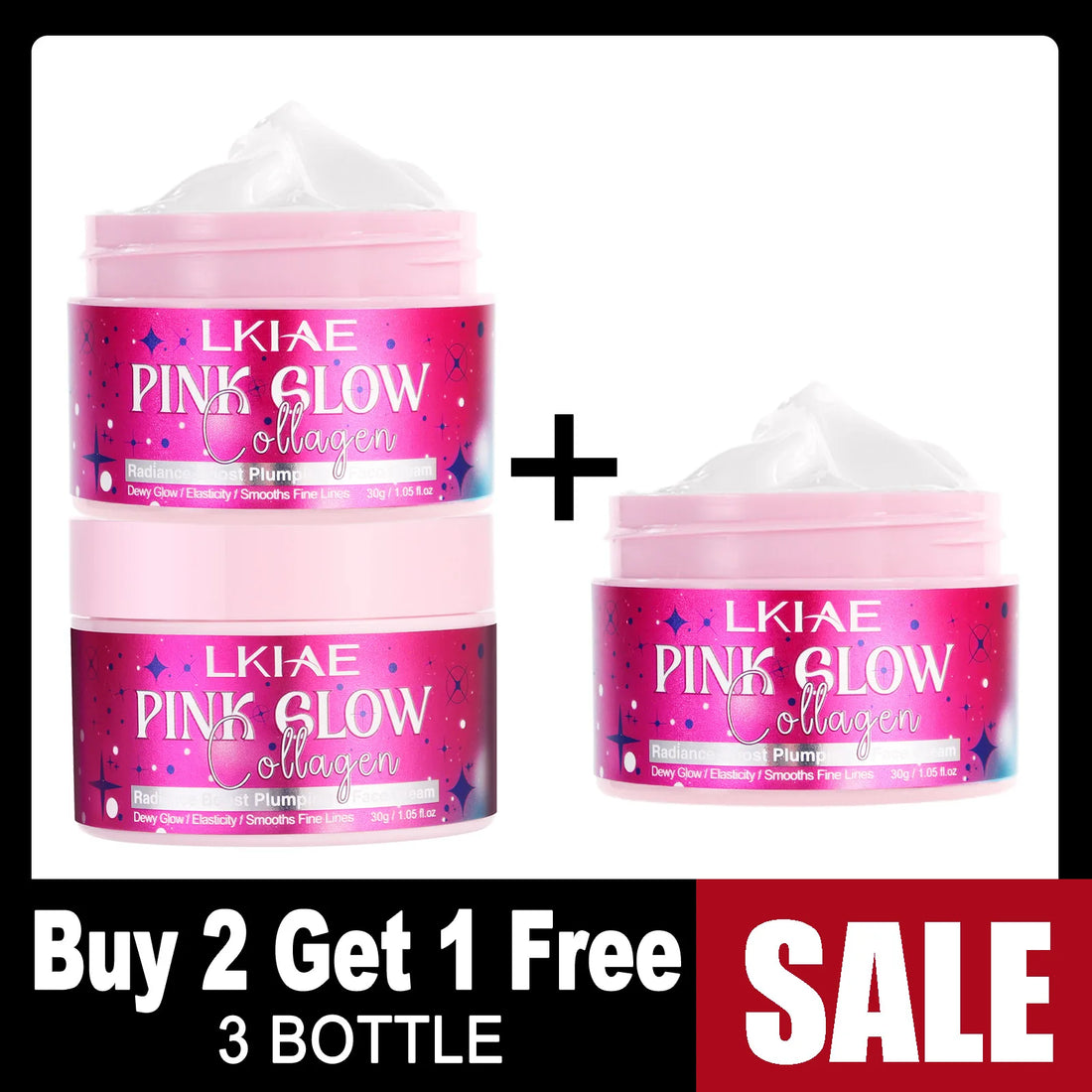 LKIAE Pink Glow Skin Care Set For Women, Anti Black Spots, Brightening, Nourishing, Moisturizing, Improve Rough Skin Beauty Kit