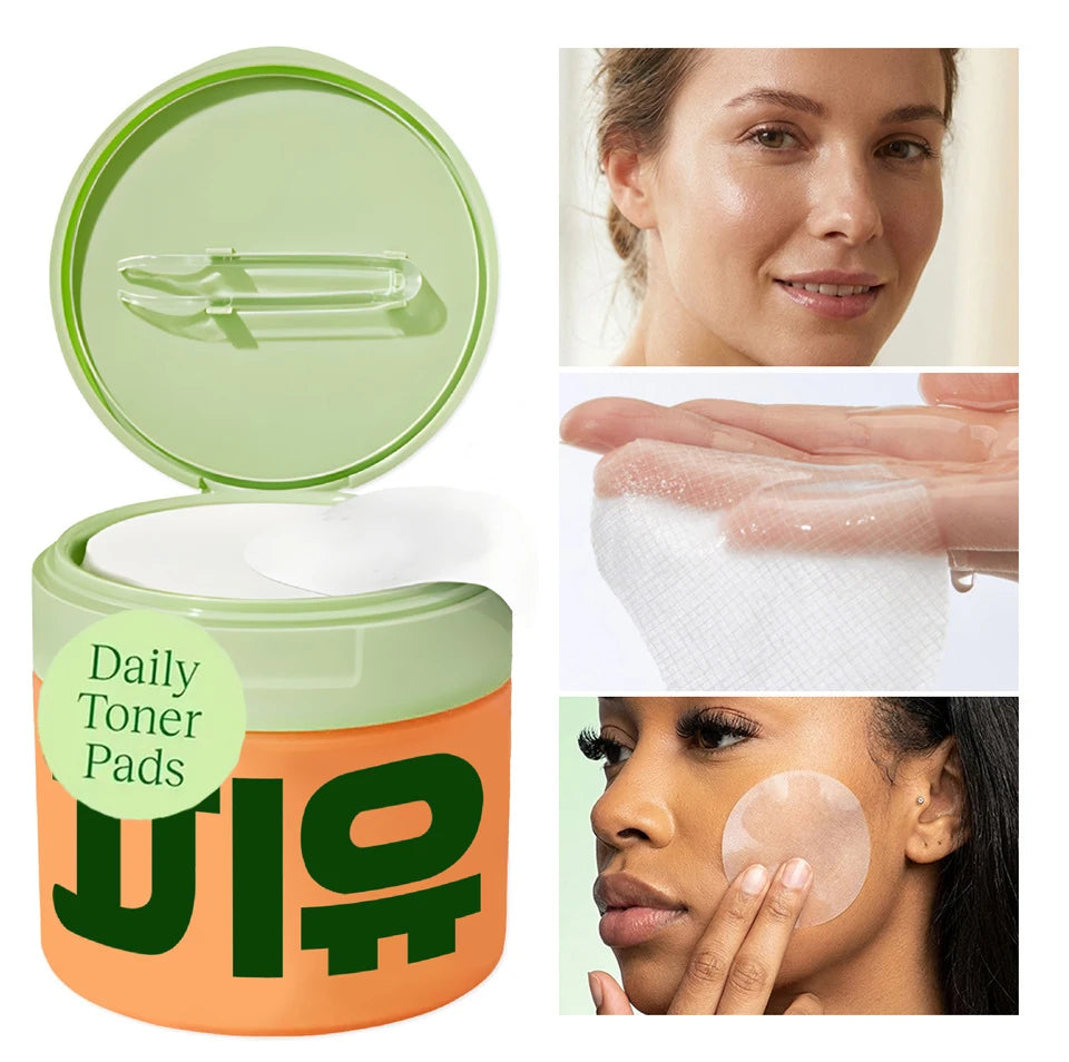 Skincare Anti-Aging, Dark Spot & Wrinkle Minimizing Toner Pads with Snail Mucin, Centella Asiatica, Niacinamide, Peptide Complex Halalzen