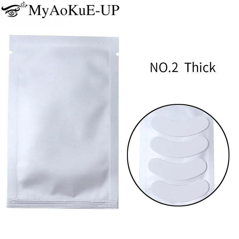 25/50/100/200/500 No.2 Thick Silicone Eyelash Pad Patch Under Eye Pad For Eyelash Extension Silicone Pad Eyelash Extension Tool