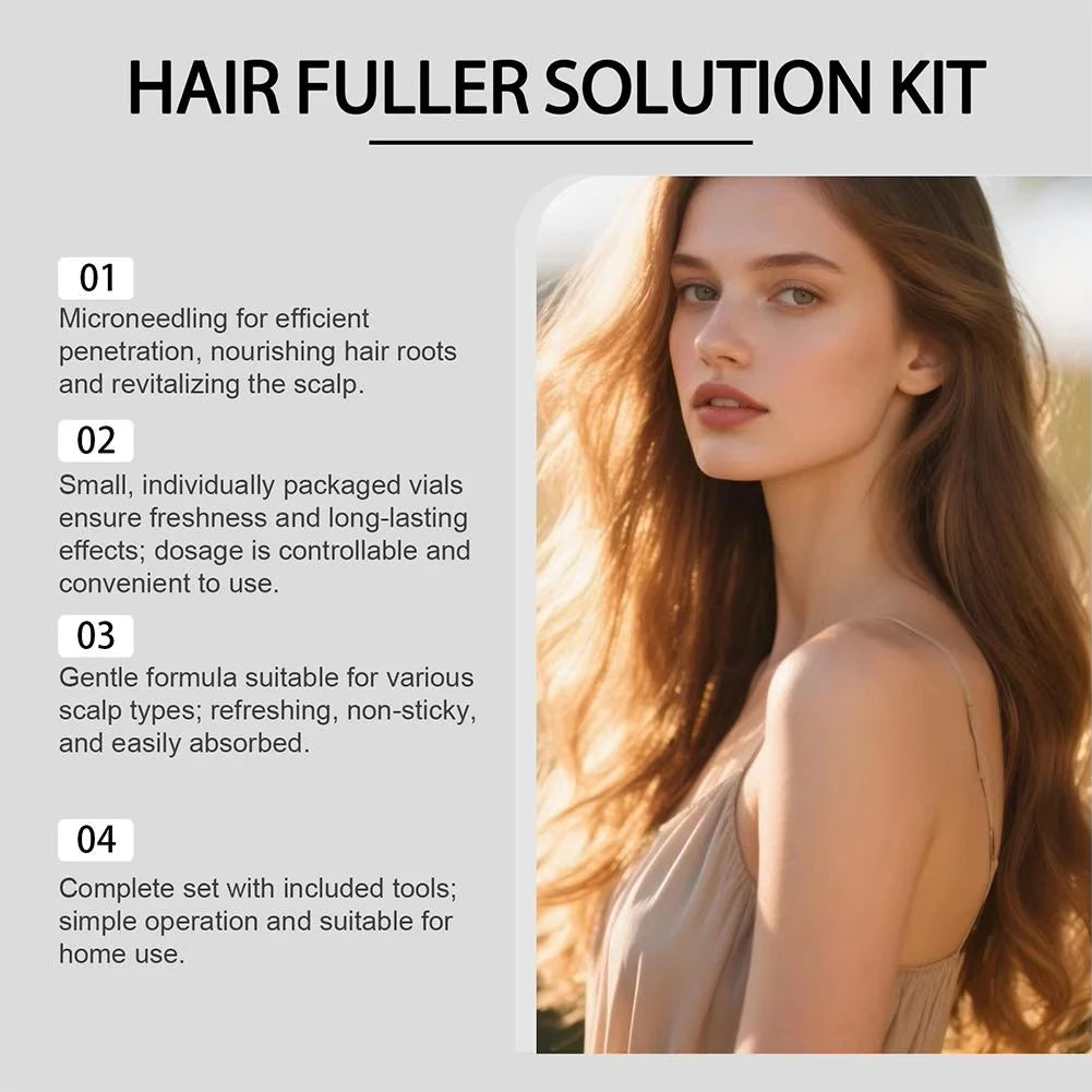 Microneedle Hair Regrowth Kit Solution Scalp Nourishing Serum For Hair Health Maintenance Needle Head Use Scalp Care Kit