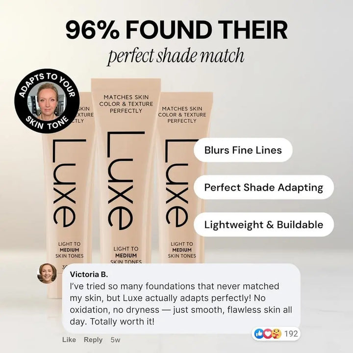 Luxe Color-Changing Foundation Waterproof Skin Tone Concealer Lightweight Sunscreen Full Coverage Makeup Easy Base All Skin Type