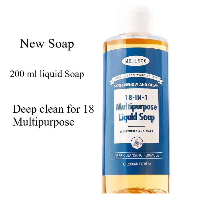 New Liquid Soap 200ml Much Foam Cleaning Care with 18-in-1 Multipurpose for Your Hair, Clothes and Other Dirty Things Halalzen
