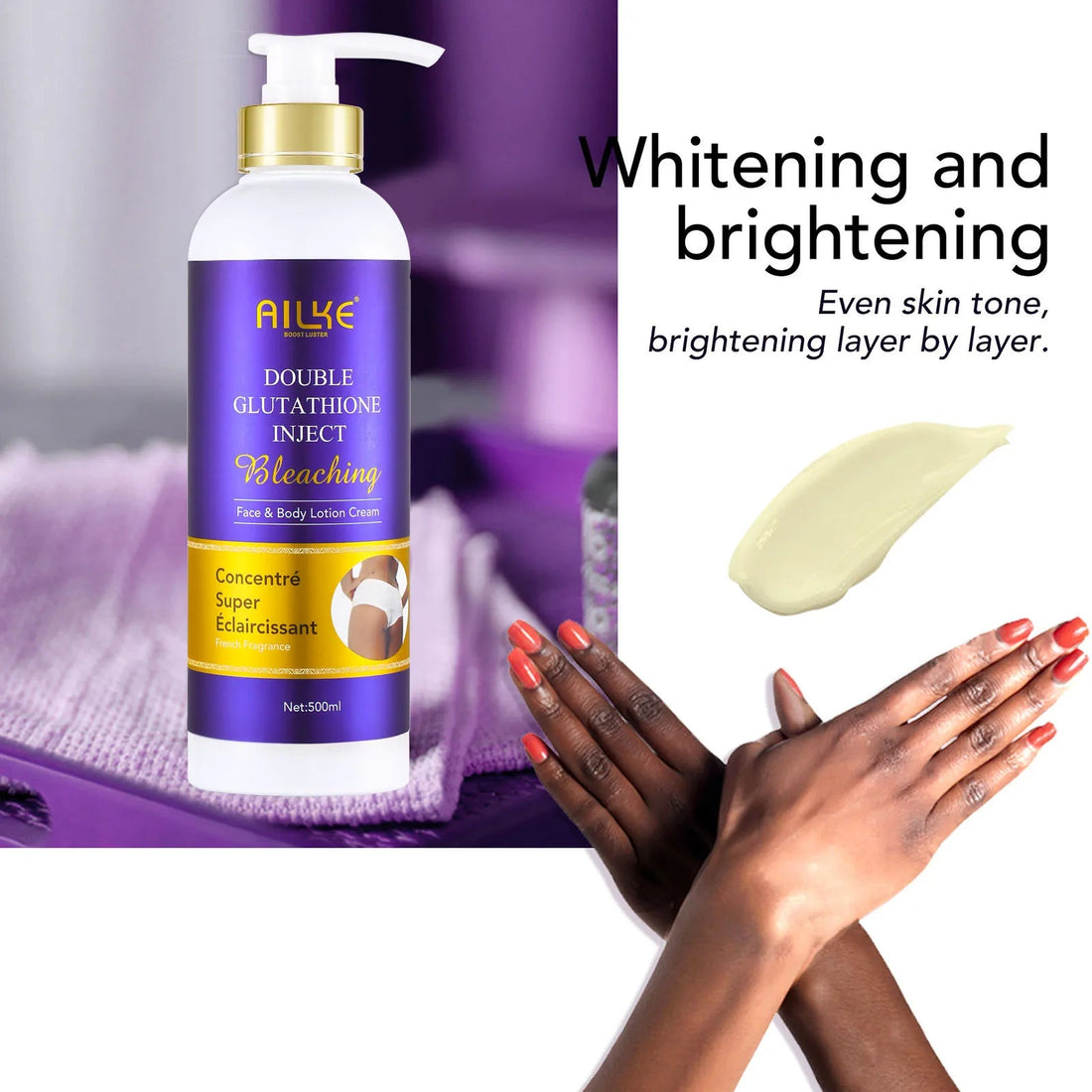 AILKE Whitening Skin Care Set, Reduce White, Dark, and Black Spots, Moisturizing, Clean Skin, Lightening for All Skin Types Halalzen
